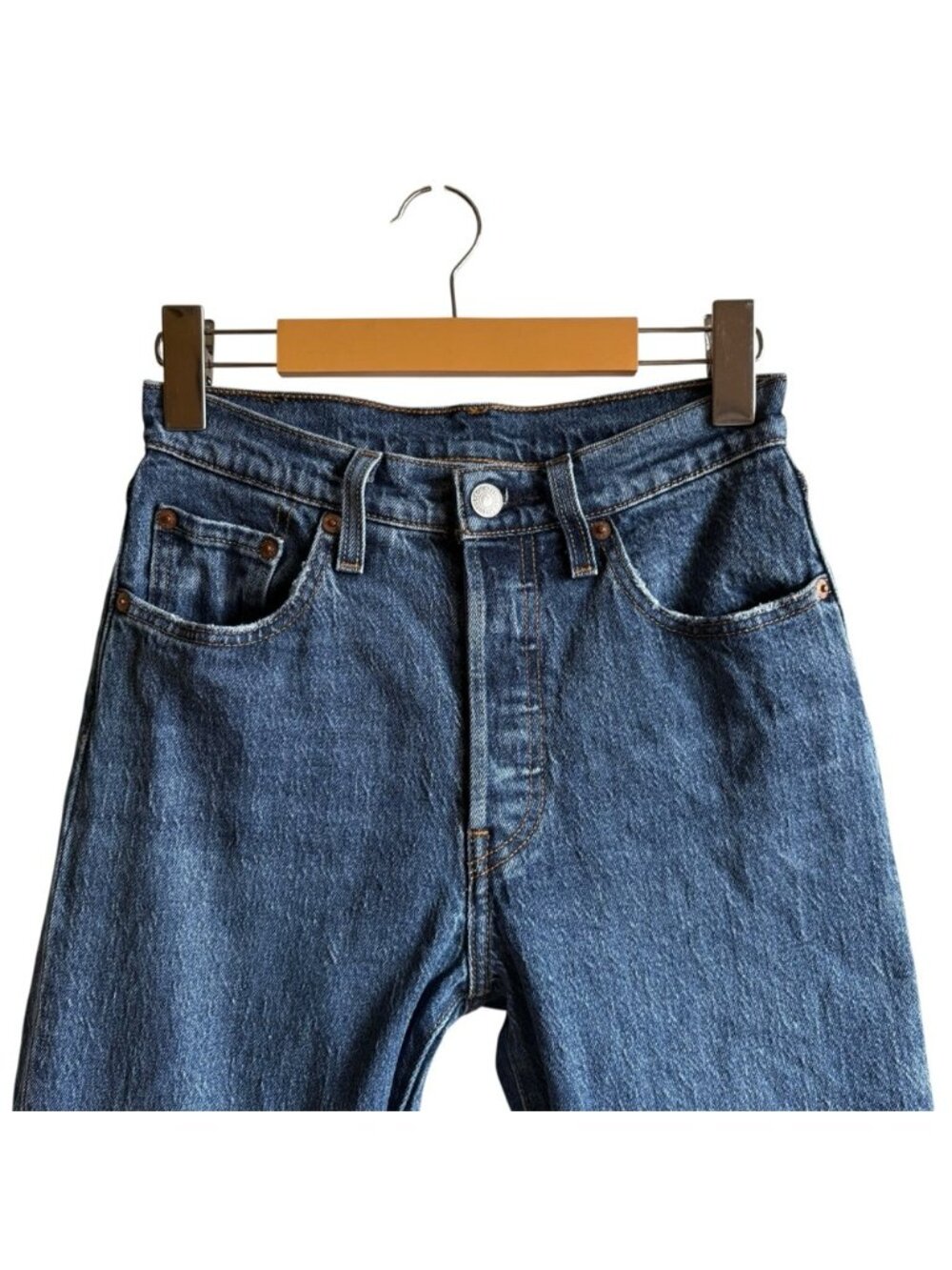 Levi’s 501 Original Fit Jeans Size 24 Medium Blue Wash - Picture 3 of 15